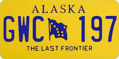 AK license plate GWC197