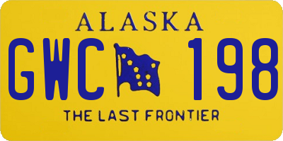 AK license plate GWC198