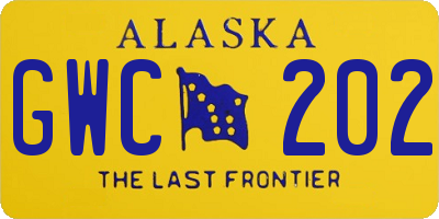 AK license plate GWC202