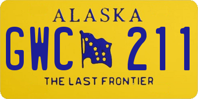 AK license plate GWC211