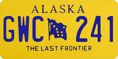 AK license plate GWC241