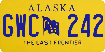 AK license plate GWC242