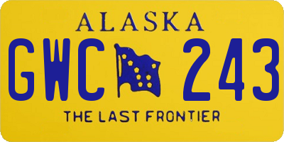 AK license plate GWC243