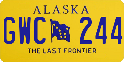 AK license plate GWC244