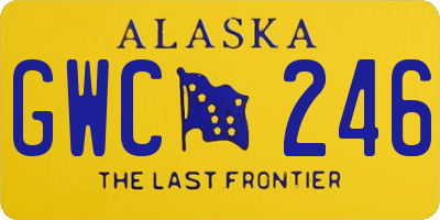 AK license plate GWC246