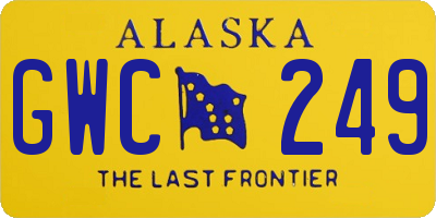 AK license plate GWC249