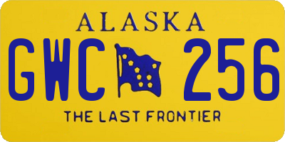 AK license plate GWC256