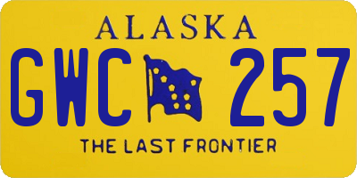 AK license plate GWC257