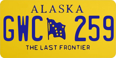 AK license plate GWC259