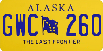 AK license plate GWC260