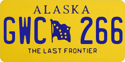 AK license plate GWC266