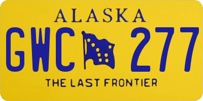 AK license plate GWC277