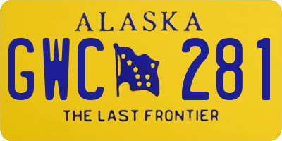 AK license plate GWC281