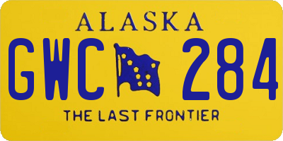 AK license plate GWC284