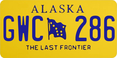 AK license plate GWC286