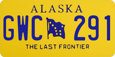 AK license plate GWC291