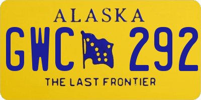 AK license plate GWC292