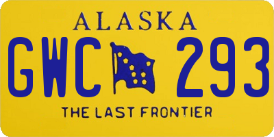 AK license plate GWC293