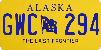 AK license plate GWC294