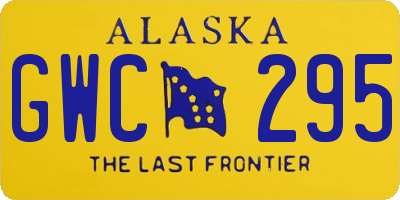 AK license plate GWC295