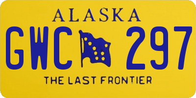 AK license plate GWC297