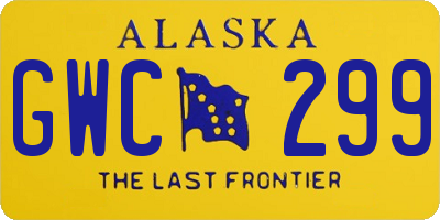 AK license plate GWC299