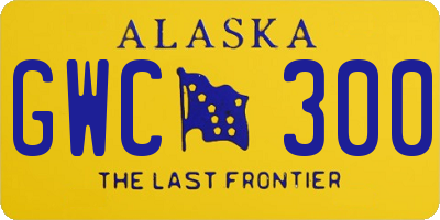 AK license plate GWC300