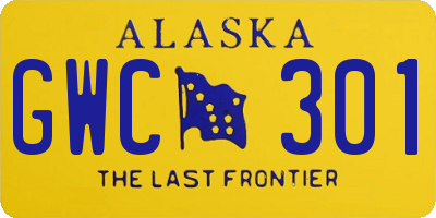 AK license plate GWC301