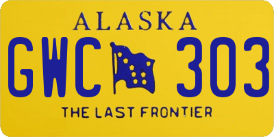 AK license plate GWC303