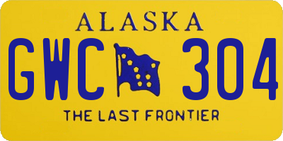 AK license plate GWC304