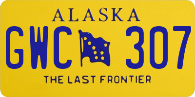 AK license plate GWC307