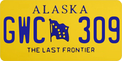 AK license plate GWC309