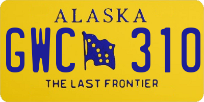 AK license plate GWC310