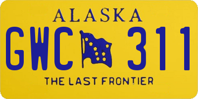 AK license plate GWC311