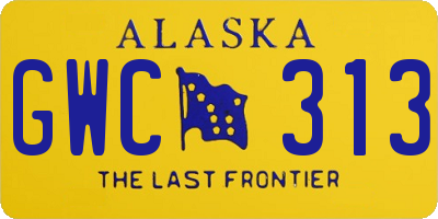 AK license plate GWC313