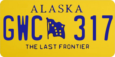 AK license plate GWC317