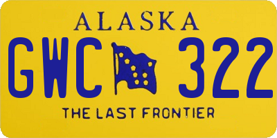 AK license plate GWC322