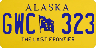 AK license plate GWC323