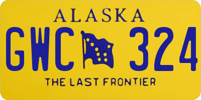 AK license plate GWC324