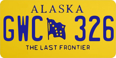 AK license plate GWC326