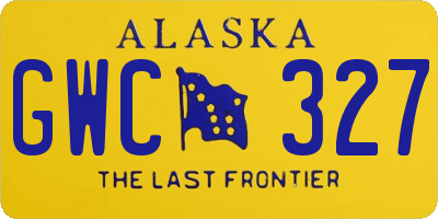 AK license plate GWC327