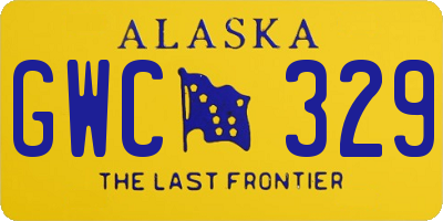 AK license plate GWC329