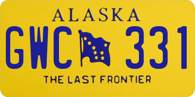 AK license plate GWC331