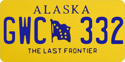 AK license plate GWC332