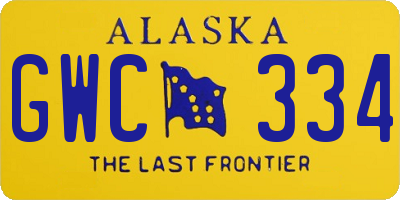 AK license plate GWC334