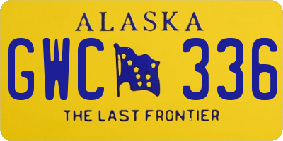 AK license plate GWC336