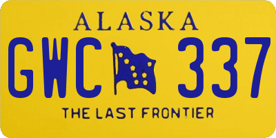 AK license plate GWC337