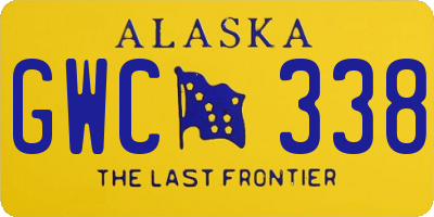 AK license plate GWC338