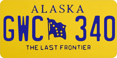 AK license plate GWC340