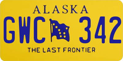 AK license plate GWC342